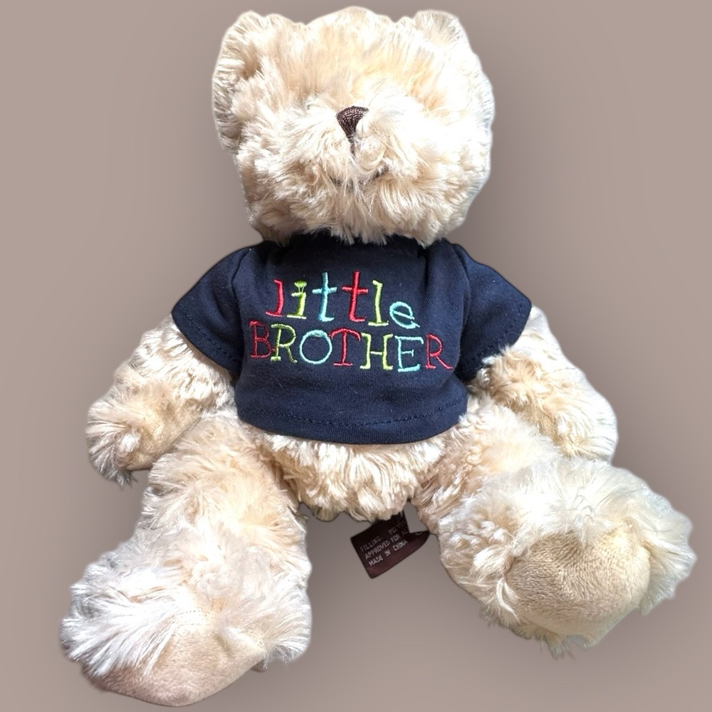 Bearington Lil’ Buddy Plush Teddy Bear w/ 'Little Brother' Shirt Collectible EUC